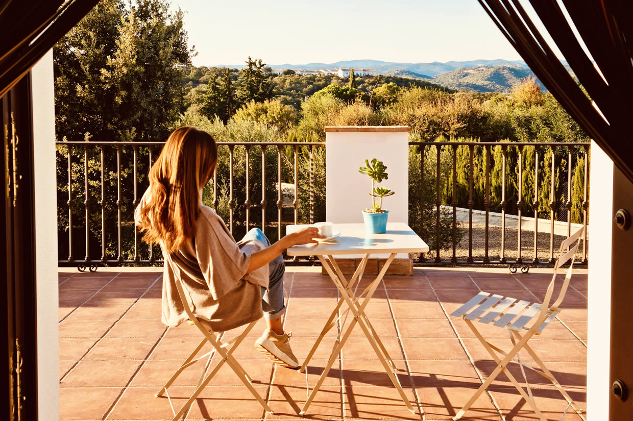 Terraza con vistas a Sierra Morena